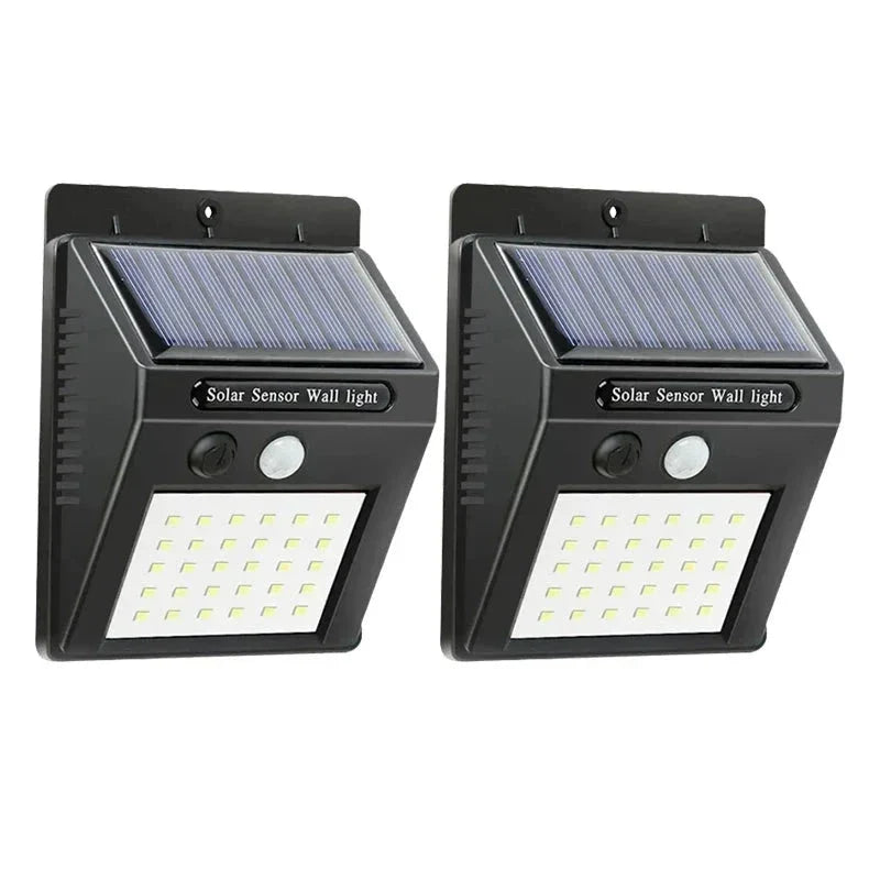 Solarbetriebene LED-Wandleuchte mit Bewegungssensor für den Außenbereich
