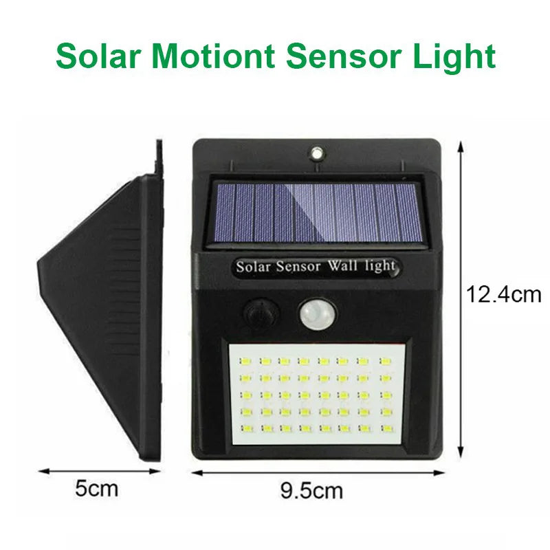 Solarbetriebene LED-Wandleuchte mit Bewegungssensor für den Außenbereich