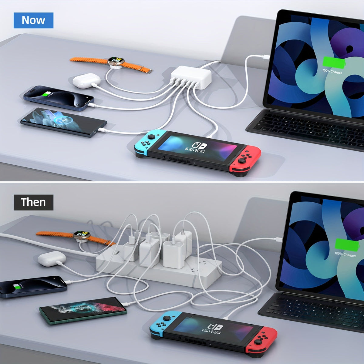 6-Port USB-C-Schnellladegerät
