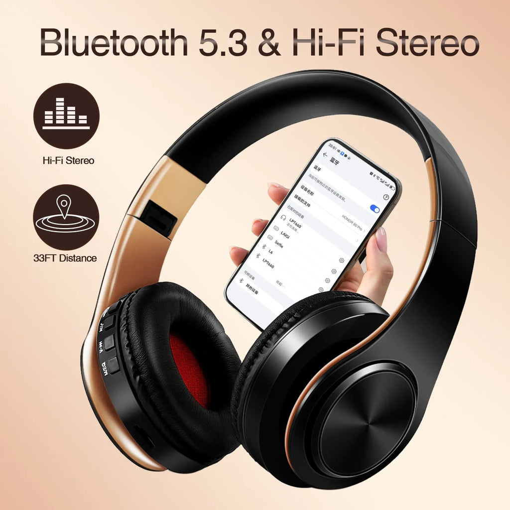 Kabellose Bluetooth-Kopfhörer Gold