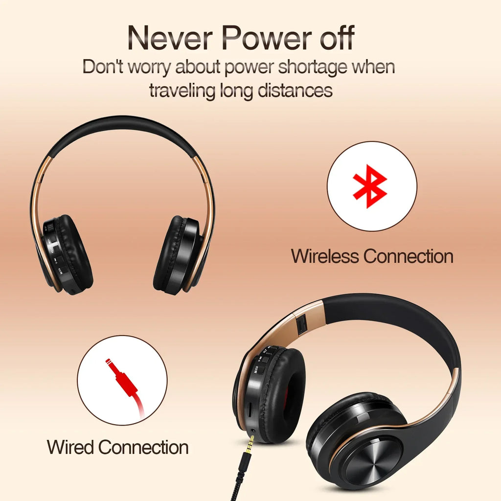Kabellose Bluetooth-Kopfhörer Gold