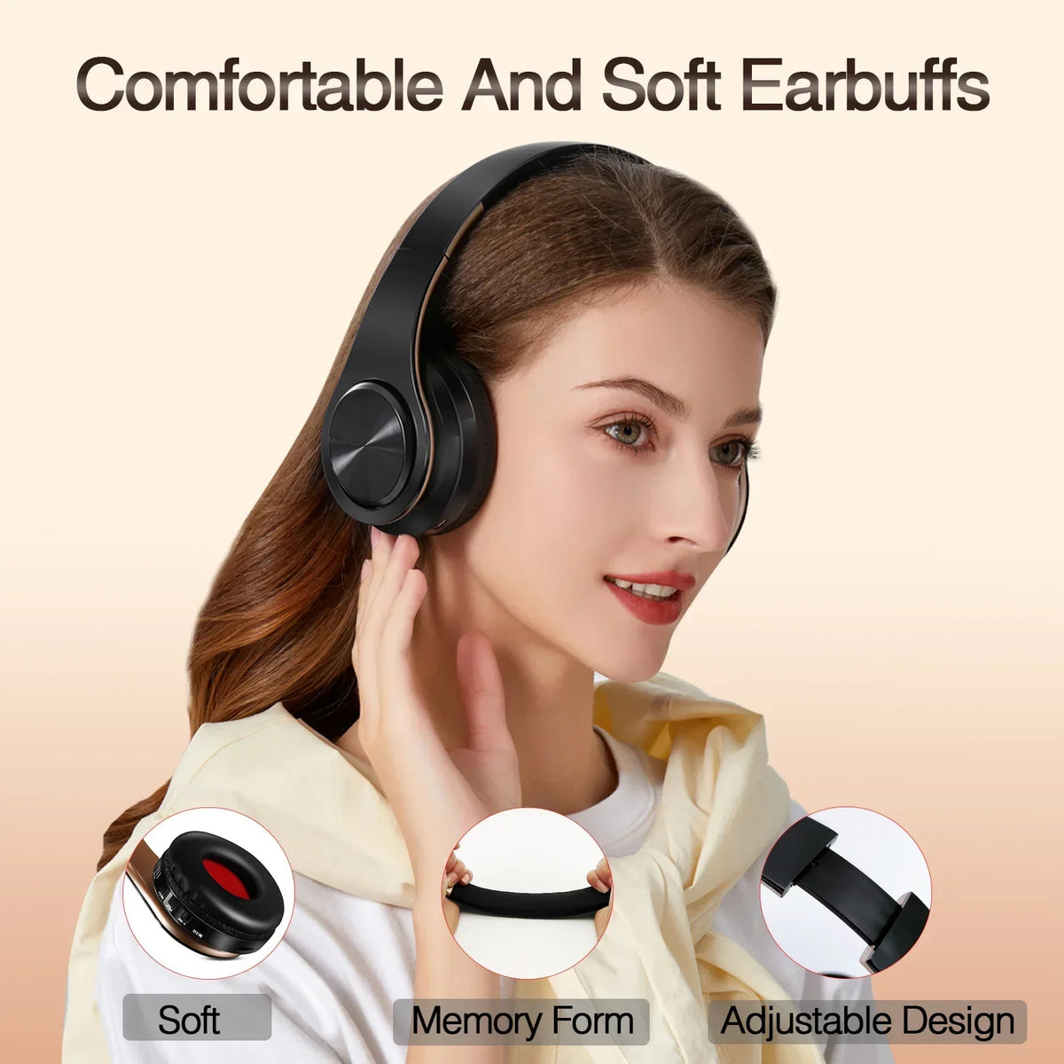 Kabellose Bluetooth-Kopfhörer Gold