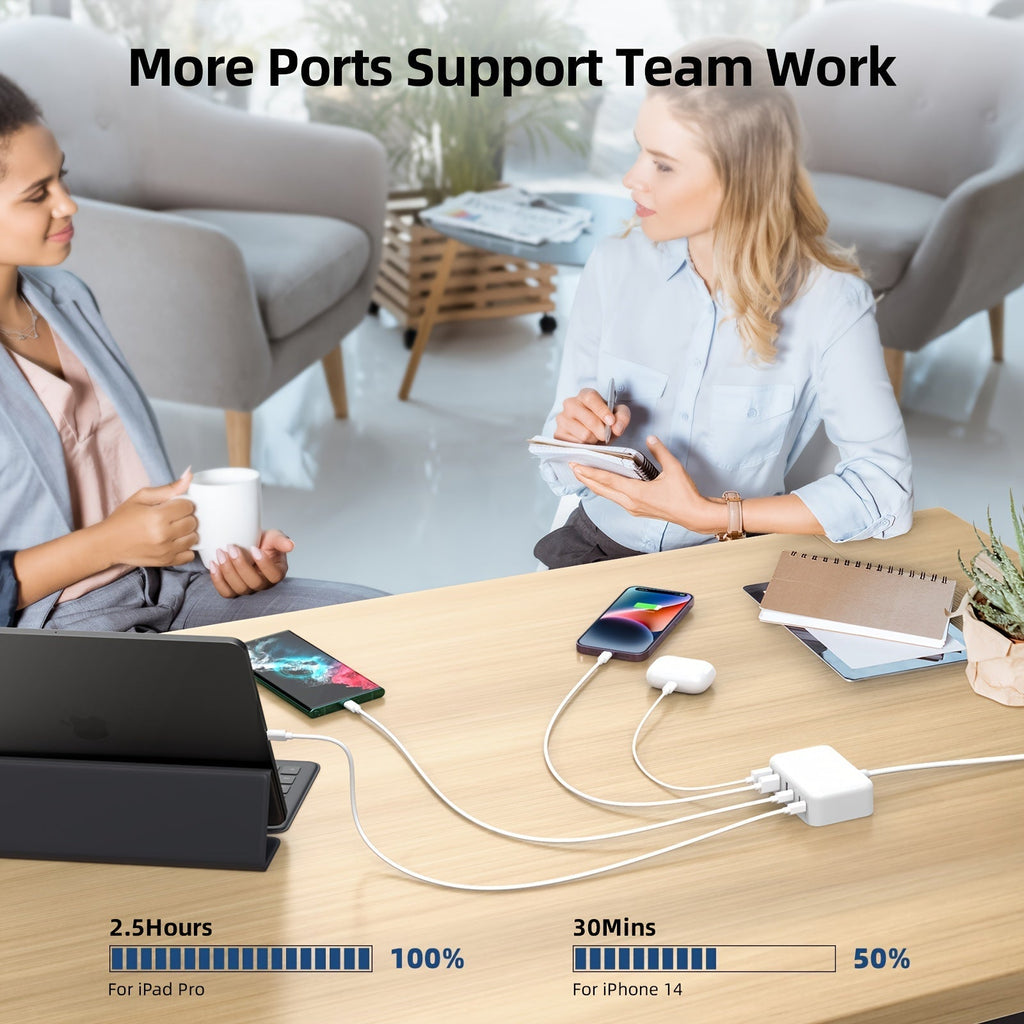 6-Port USB-C-Schnellladegerät